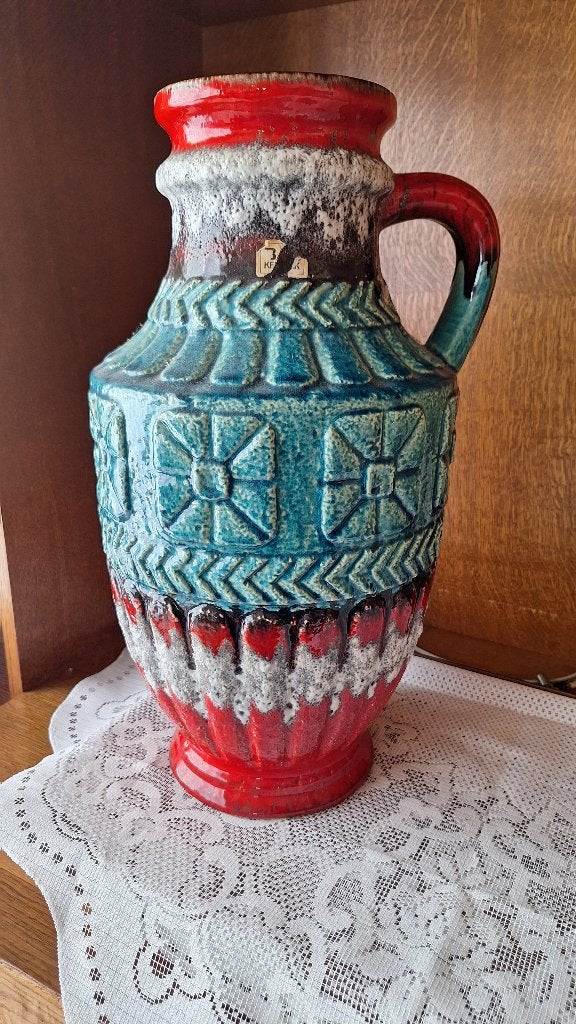 Vintage Fat Lava vaas, Antiek en Kunst, Ophalen