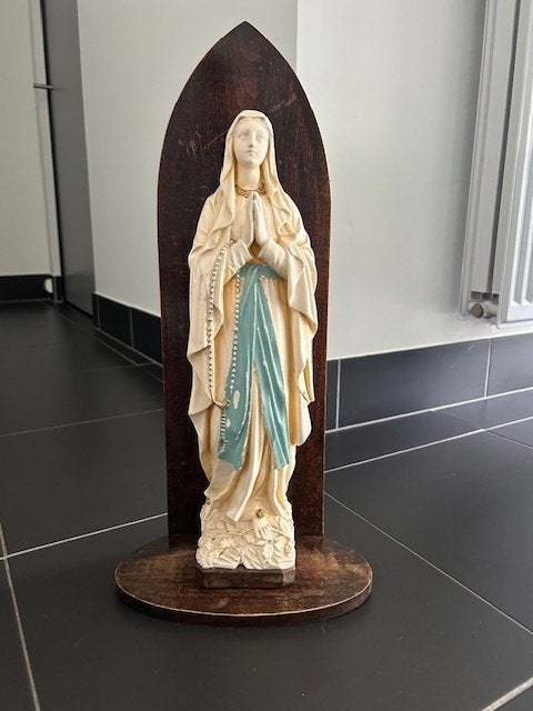 Beeld Maria Mariabeeld met staander heiligenbeeld, Ophalen