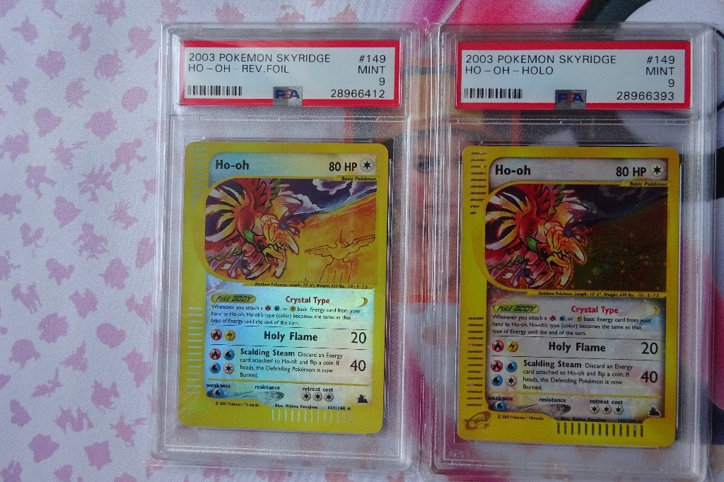 Pokemon Ho-oh Holo & Foil Skyridge Crystal e-Reader PSA 9/9, Ophalen of Verzenden, Zo goed als nieuw, Losse kaart, Foil