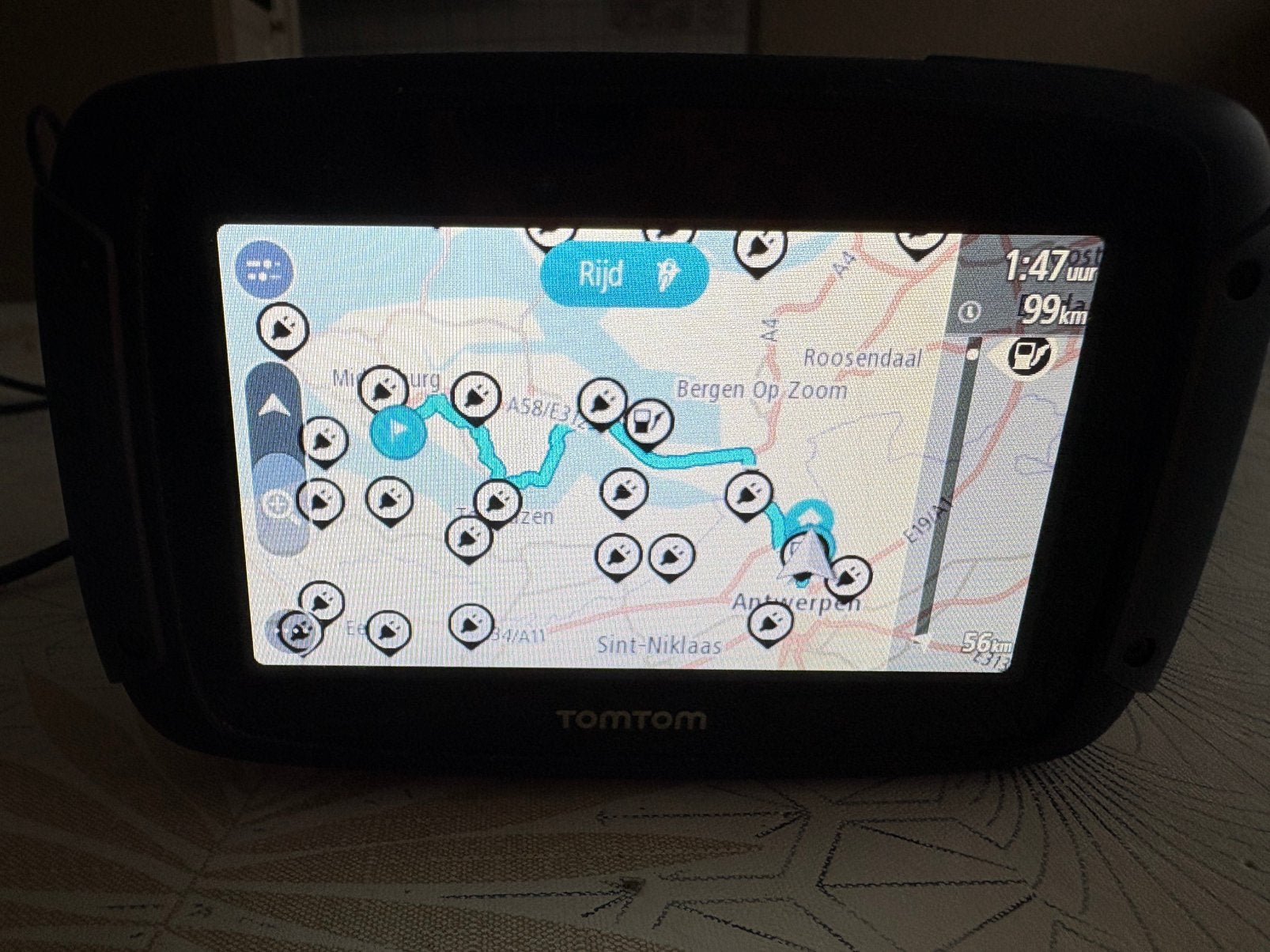 Tomtom 500 rider voor motor met beugel voor op het stuur, Ophalen of Verzenden, Zo goed als nieuw