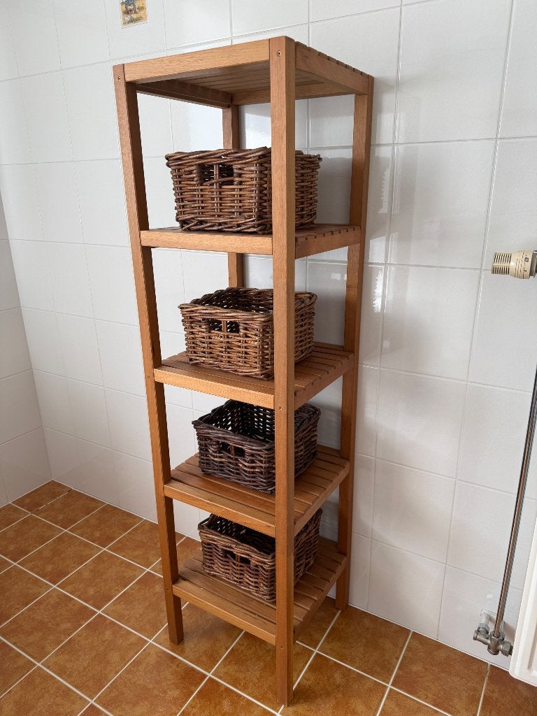 Set 4 gevlochten manden ideaal voor IKEA MOLGER – 25x25x15cm, Huis en Inrichting, Woonaccessoires | Schalen en Manden, Gebruikt