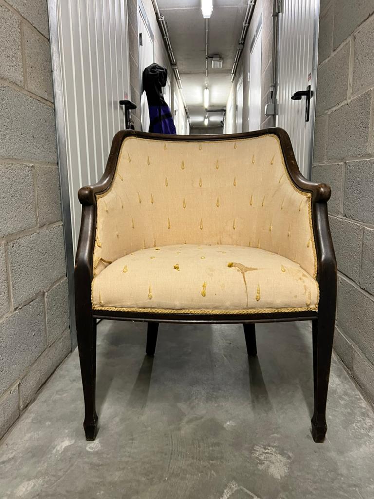 Elegante vintage fauteuil om te restaureren | massief hout, Ophalen