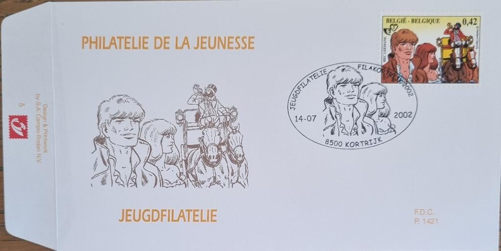 Bakelandt Hec Leemans FDC Belgie, Postzegels en Munten, Met envelop, Ophalen of Verzenden, Gestempeld, 1e dag stempel