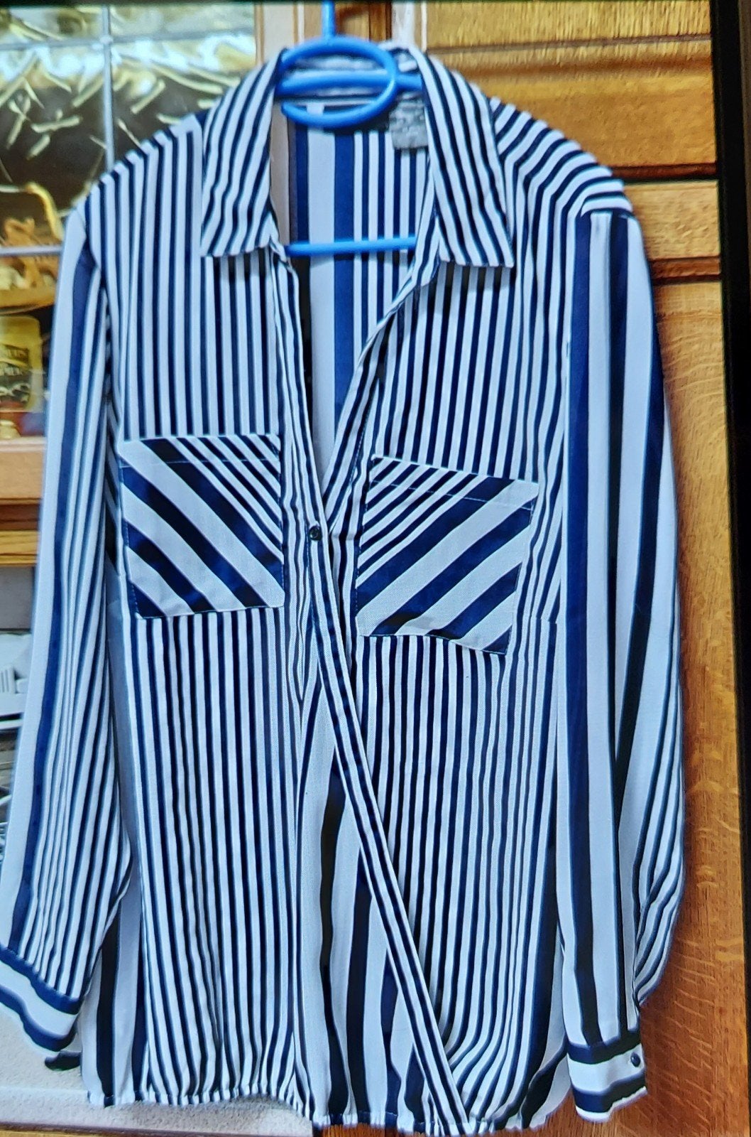 chemisier dame 46 48 neuf bleu et blanc, Kleding | Dames, Ophalen of Verzenden, Blauw