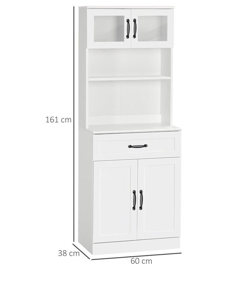 Buffet Haut Armoire de Cuisine  - 60 x 38 x 161 cm - Blanc, Huis en Inrichting, Ophalen, Gebruikt