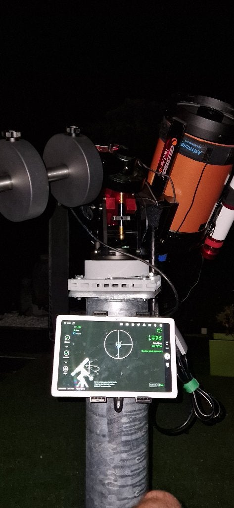 Complete 8"  GO TO Telescoop voor deepsky astrofotografie., Lenzentelescoop (refractor), 200 mm of meer, Met statief, Ophalen of Verzenden