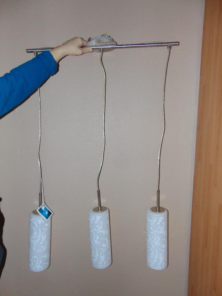Hanglamp met matglazen kappen nieuw, Ophalen, Nieuw, Glas