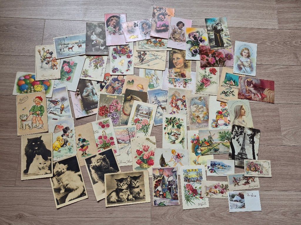Vieilles cartes postales, Enlèvement, 1940 à 1960, Affranchie, Autres thèmes