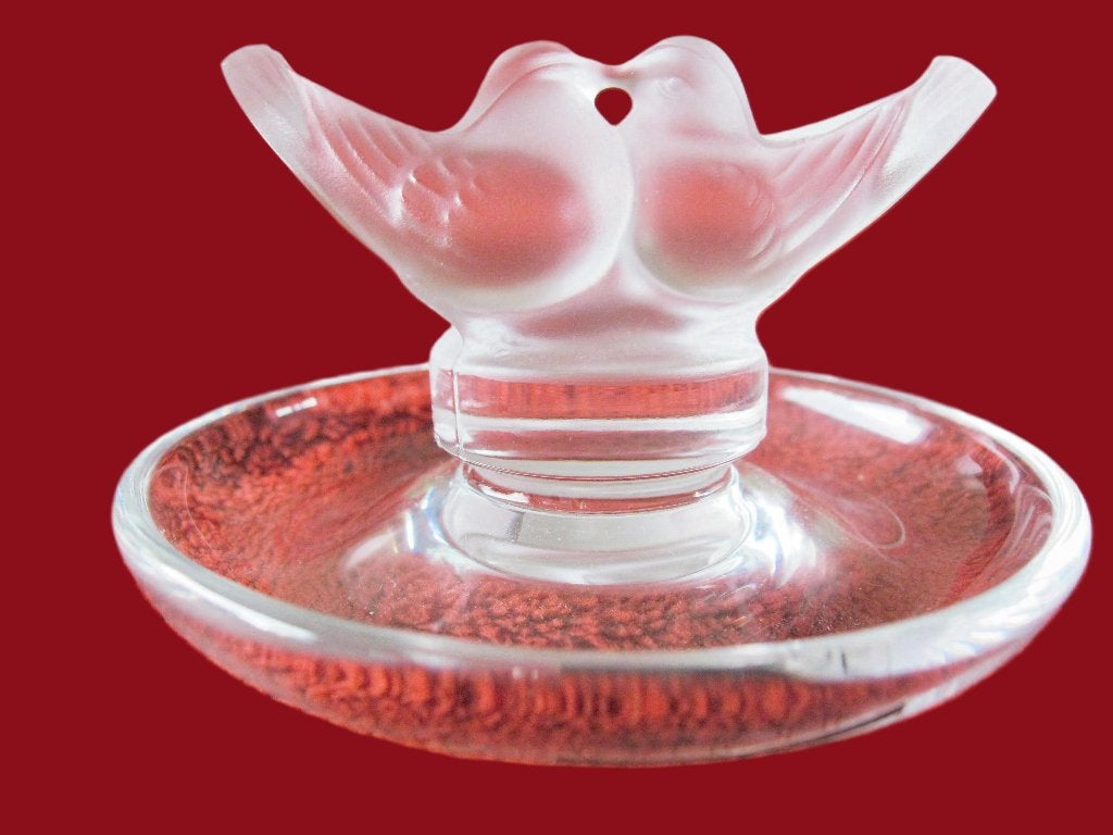 Magnifieke juwelenschaal Lalique Paris, duiven., Antiek en Kunst, Ophalen