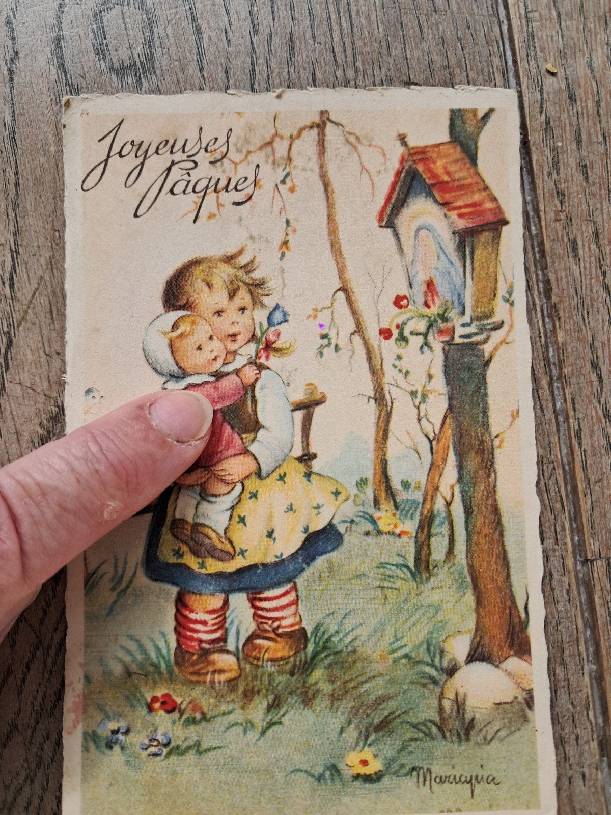 Onbeschreven retro paaskaartje, Ophalen of Verzenden