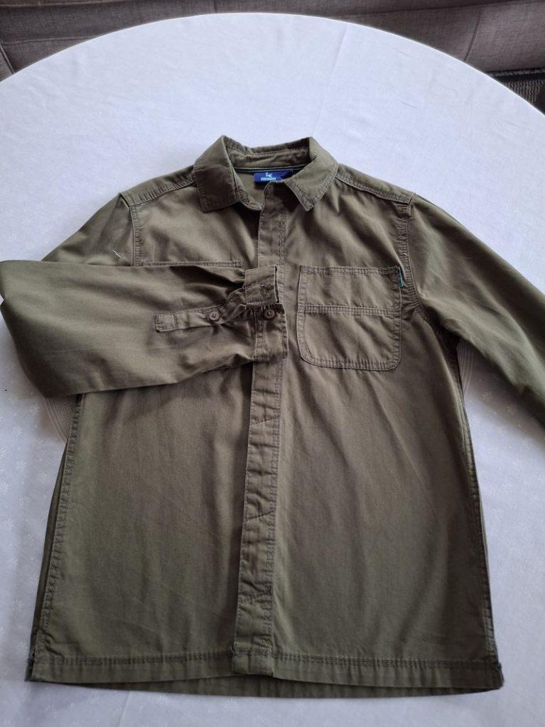 Ketnet kaki jongenshemd maat 140    € 8, Ophalen of Verzenden, Zo goed als nieuw, Jongen, Shirt of Longsleeve