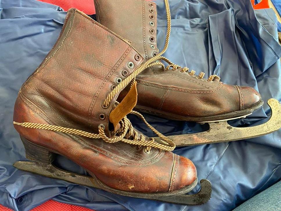 Schaatsen, oude art deco-laarzen, Sport en Fitness, Schaatsen, Ophalen of Verzenden, Gebruikt