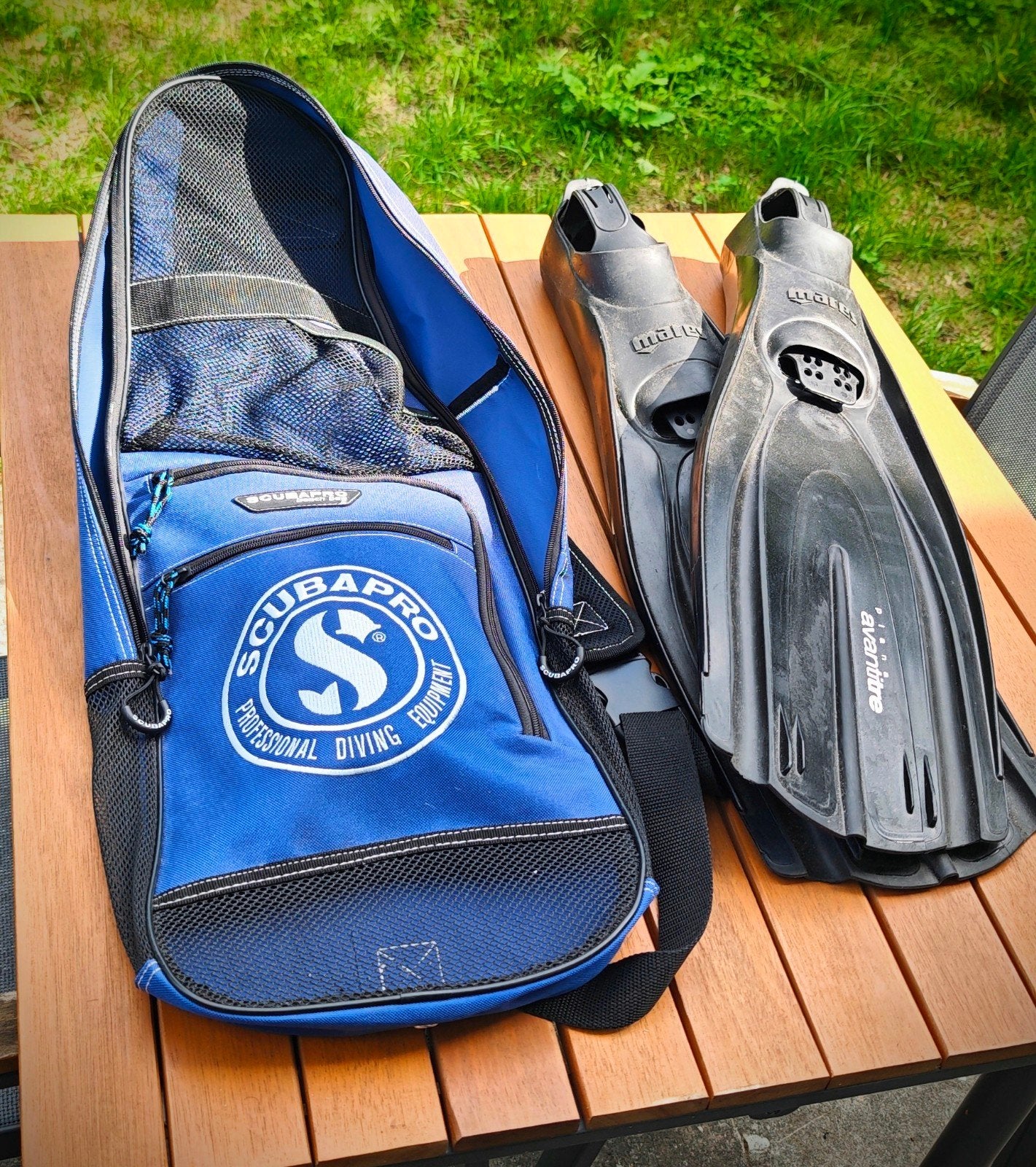 Mares Avanti Tre 44-45 + Scubapro Beach Bag, Ophalen
