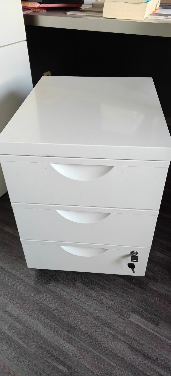 bureauladekastje op wielen, Ophalen, Minder dan 50 cm, 3 of 4 laden, Minder dan 100 cm