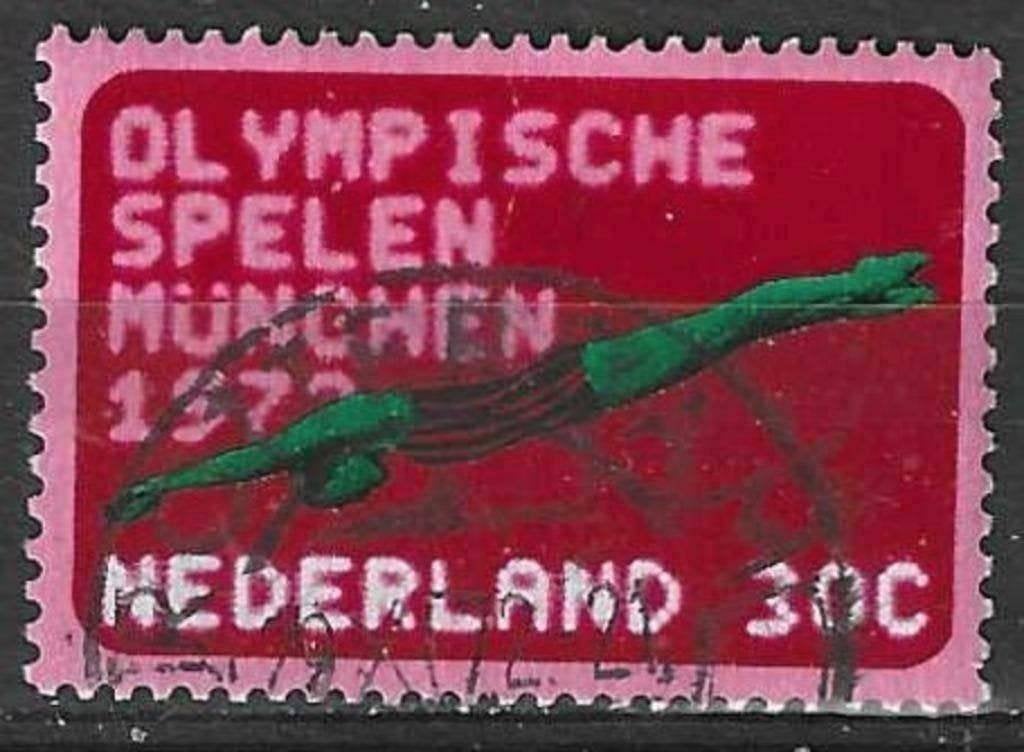 Pays-Bas 1972 - Yvert 961 - Jeux Olympiques (ST), Timbres & Monnaies, Envoi, Affranchi