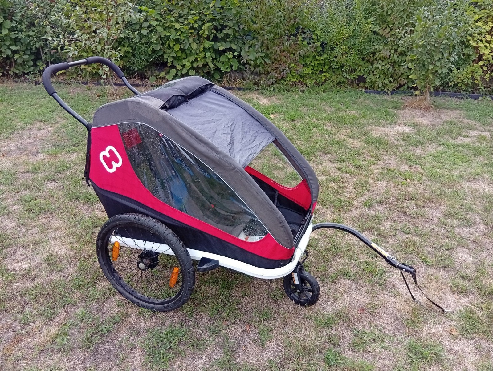 Opvouwbare fietskar/ wandelwagen Hamax, Fietsen en Brommers, Ophalen, Gebruikt, Opvouwbaar, HAMAX (Decathlon)