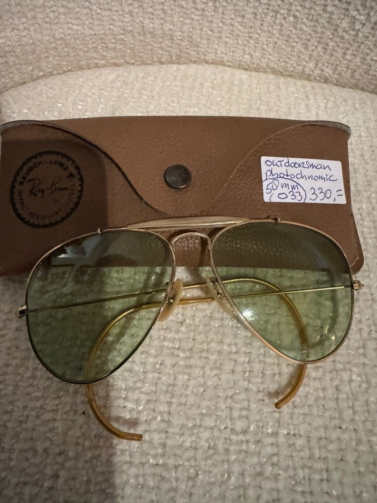 Vintage B&L Ray-Ban Outdoorsman 58 changeable zonnebril O33, Enlèvement ou Envoi, Autres couleurs, Utilisé, Ray-Ban