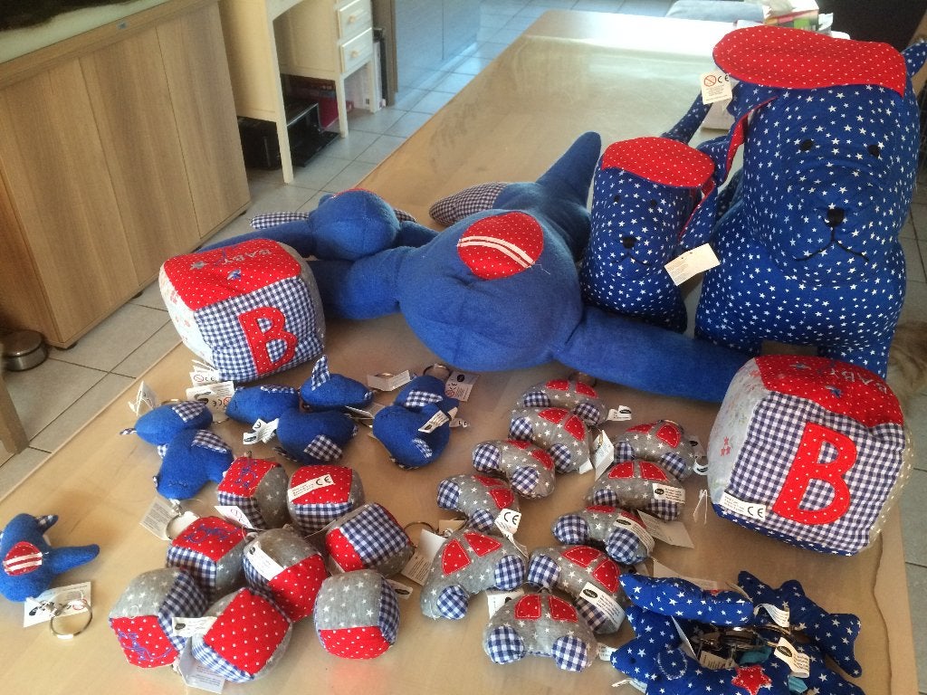 Patchwork blauw van bb collectie UITVERKOOP, Enlèvement ou Envoi, Neuf, Cadeau d'accouchement