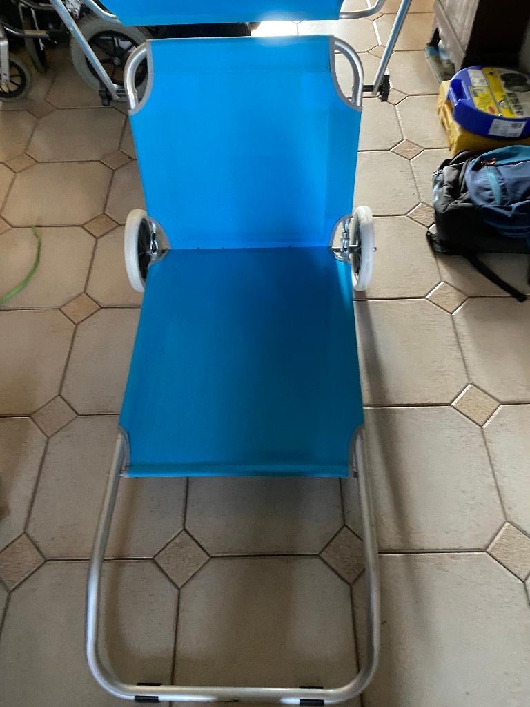 strandstoel, Tuin en Terras, Ligbedden, Ophalen, Zo goed als nieuw, Overige materialen, Verstelbaar