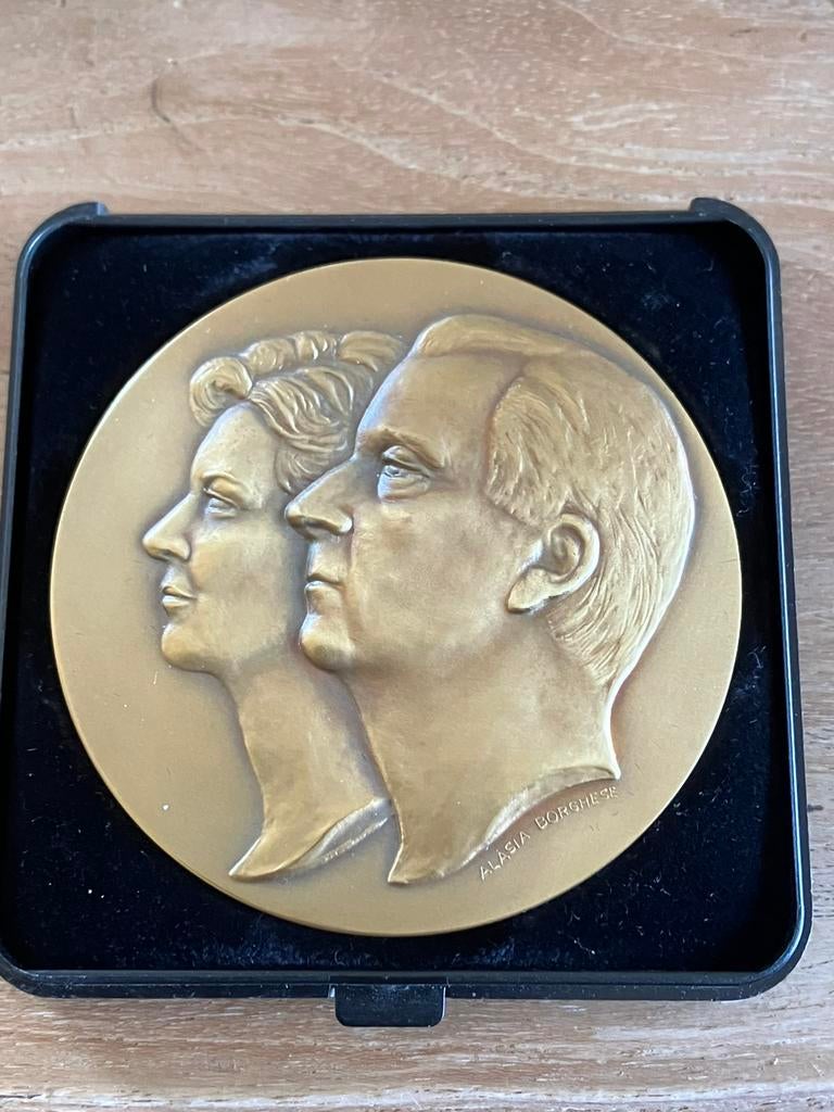 Medaille koning Albert 1 en Paola, Ophalen of Verzenden