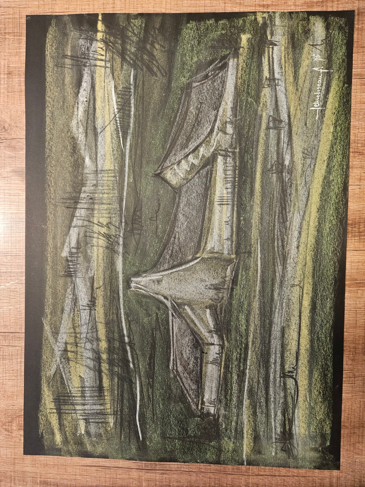 Krijttekening, Antiek en Kunst, Kunst | Schilderijen | Klassiek, Ophalen
