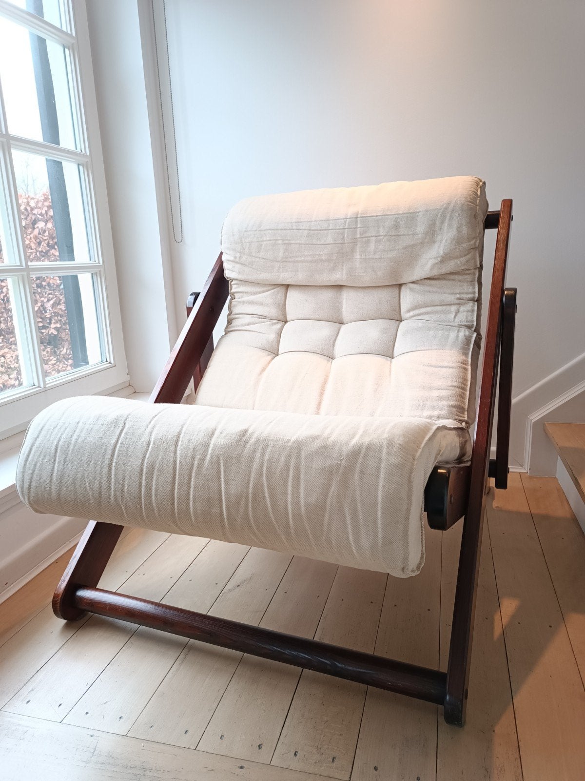 Vintage Lounge chair Kon Tiki Ikea, Enlèvement, Comme neuf, Bois