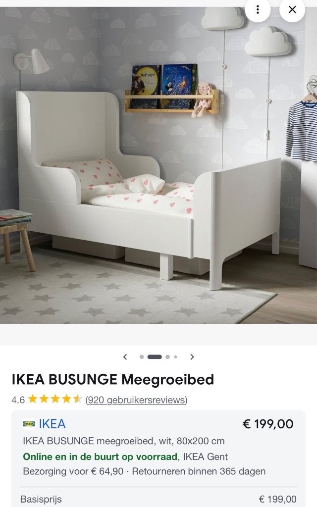 Lit de croissance pour enfants Ikea, Maison & Meubles, Chambre à coucher | Lits, Une personne, Utilisé, Enlèvement, 80 cm