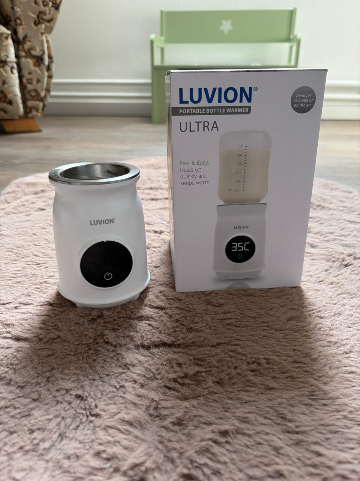 Luvion flessenverwarmer, Enfants & Bébés, Enlèvement ou Envoi, Comme neuf, Chauffe-biberons et petits pots, Luvion