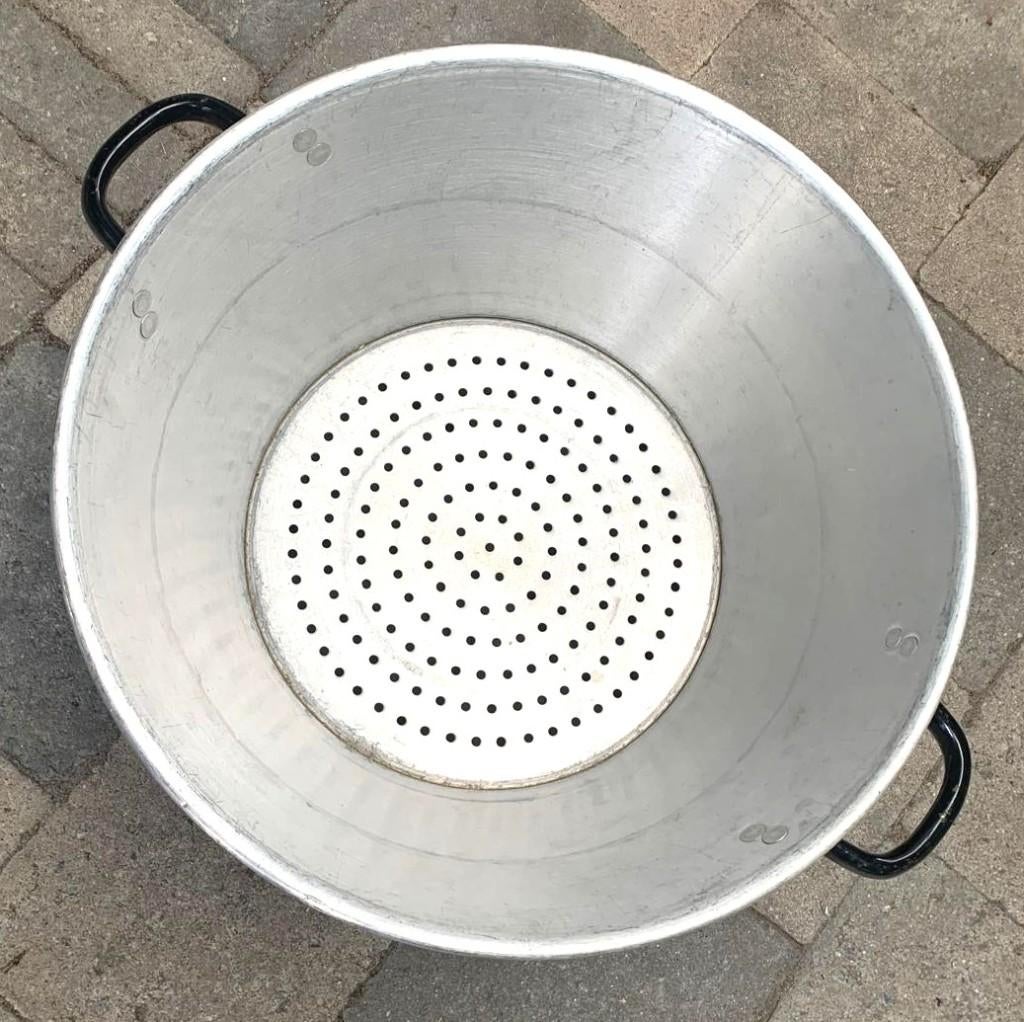 Friet vergiet aluminium, Ophalen of Verzenden, Gebruikt