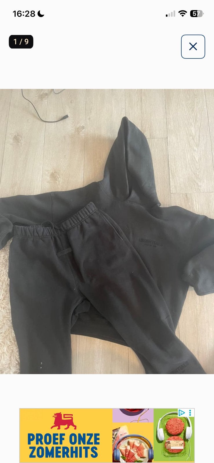 Donkergroen trainingspak essentials fear of god, Ophalen, Zo goed als nieuw