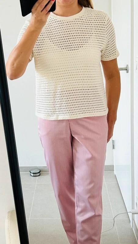 Ecru gaatjes-shirt NIEUW, Vêtements | Femmes, T-shirts, Neuf, Manches courtes, Taille 38/40 (M), Enlèvement ou Envoi