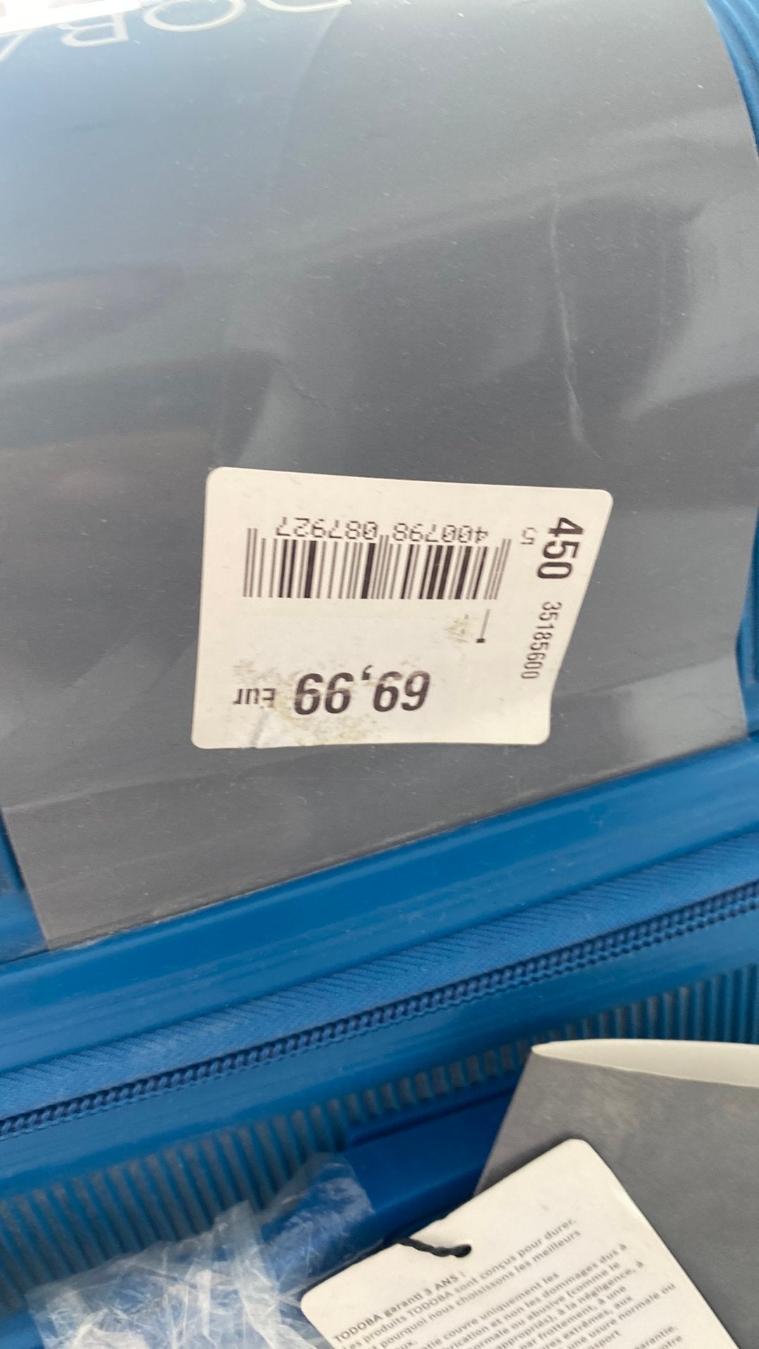 Valise TODOBA couleur bleu, Enlèvement, Comme neuf