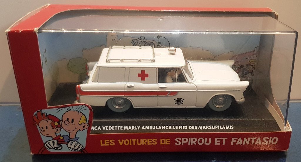 Spirou et noix de crabe « Simca Vedette Marly Ambulance », Envoi, Gaston ou Spirou, Neuf, Statue ou Figurine