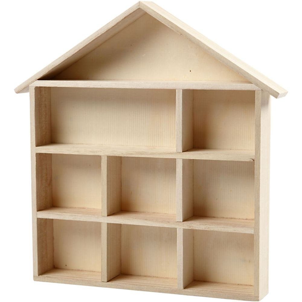 Houten letterbak huisje 26x25cm, Verzenden, Nieuw