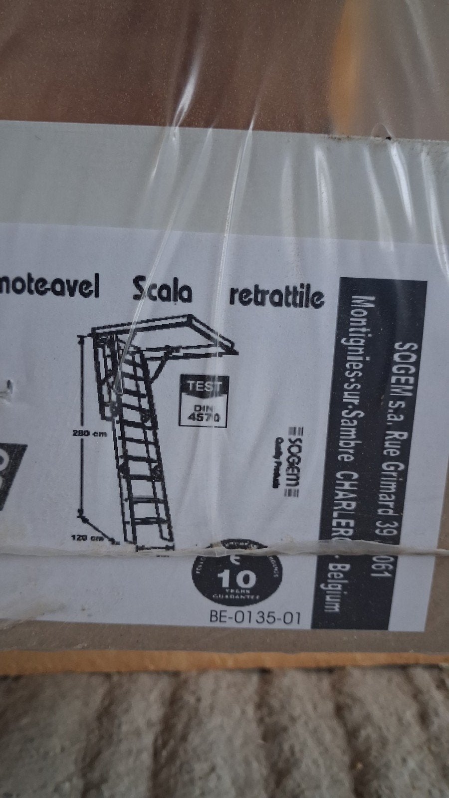 Escalier escamotable, Neuf, 2 à 4 mètres, Pliable ou rétractable/escamotable, Escalier