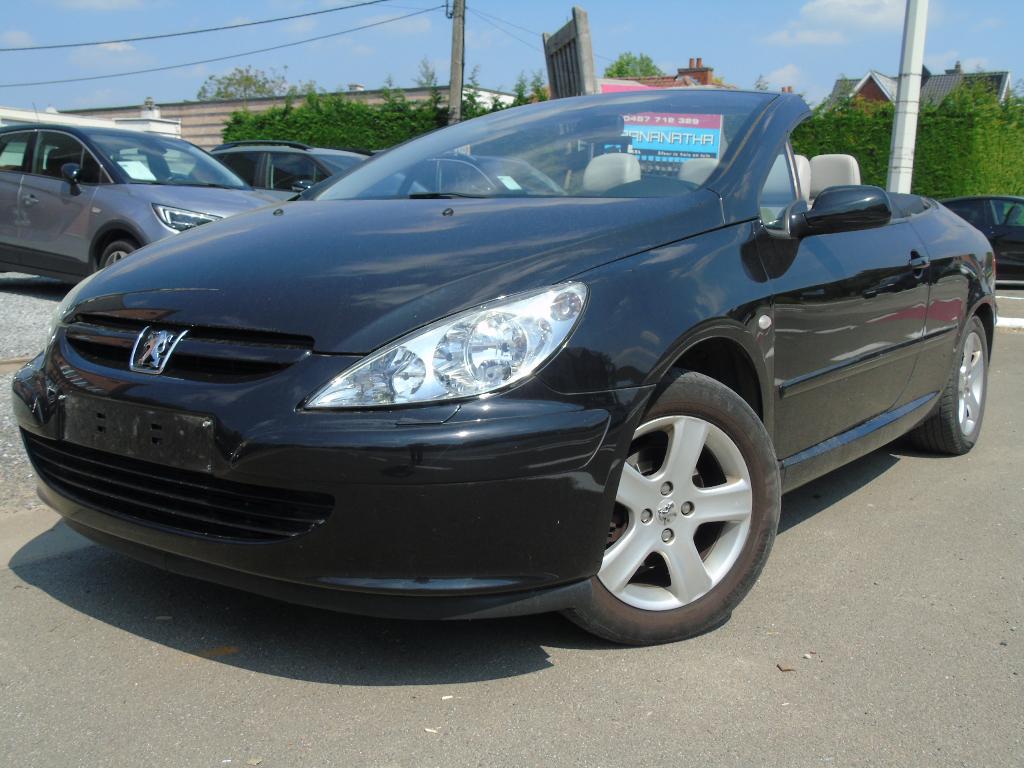 Peugeot 307cc Cabrio 1.6i Benzine *2005 *Leder *Airco, Autos, Cuir, Beige, Entreprise, Cabriolet
