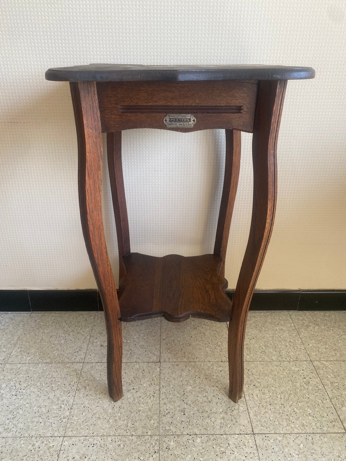 Antieke houten bijzet of plantentafel, Ophalen of Verzenden