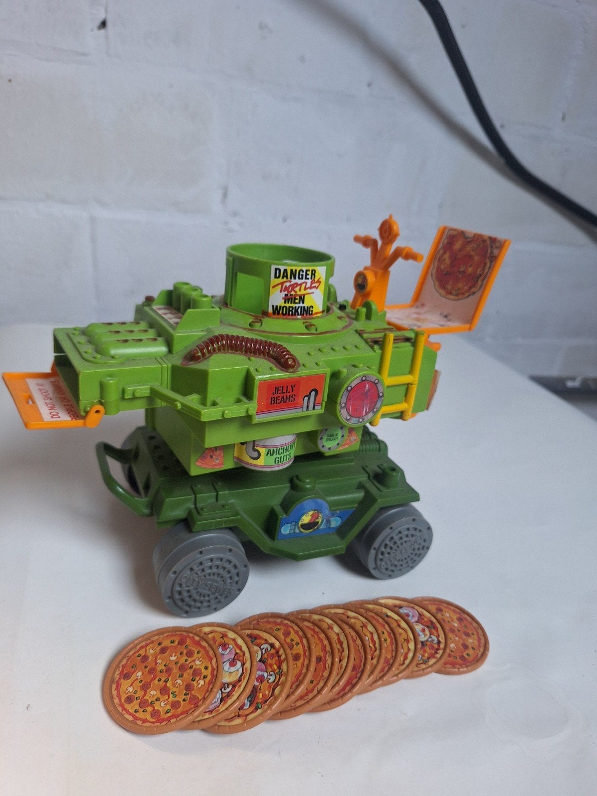 Teenage Mutant Ninja Turtles - Pizza Thrower - Playmates 198, Ophalen of Verzenden, Gebruikt