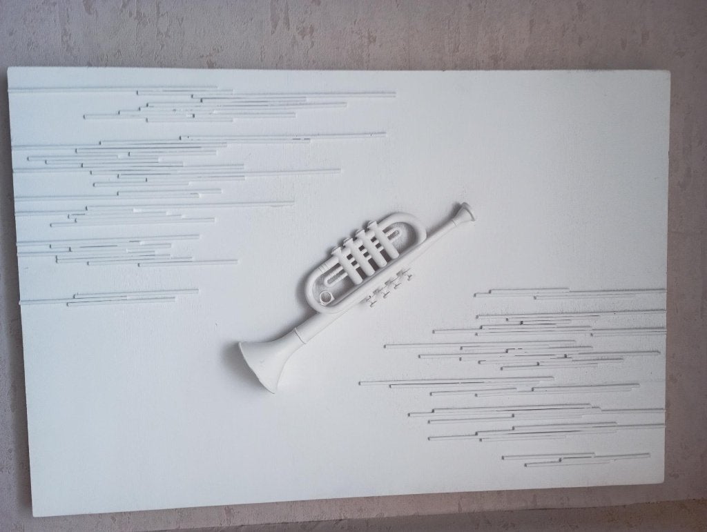 Set van 2 unieke Canvasdoeken met viool of trompet, Ophalen, Overige ondergronden, Klassiek, Origineel werk