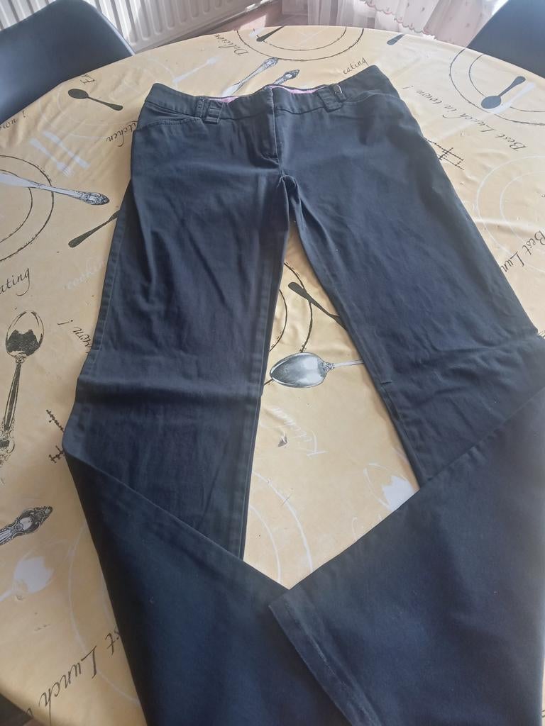 Broek maat 40, Zwart, Gedragen, Zara Woman, Ophalen