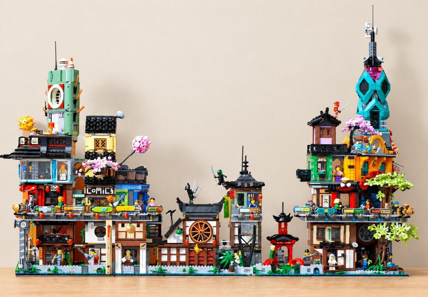 Lego 71741 Ninjago City Gardens -1x opgebouwd, Kinderen en Baby's, Ophalen, City, Lego, Zo goed als nieuw
