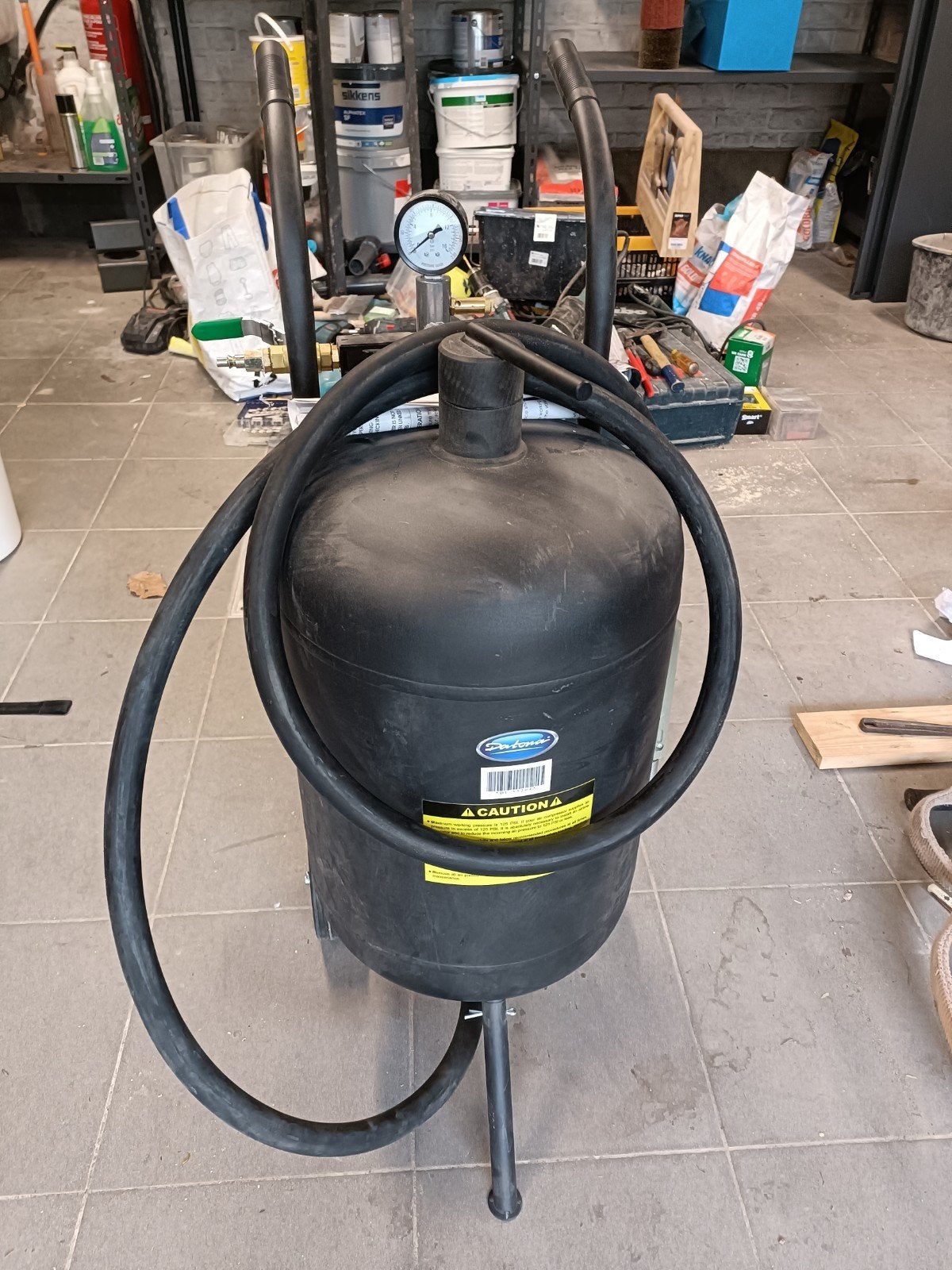 Mobiele straalketel 45l, Ophalen