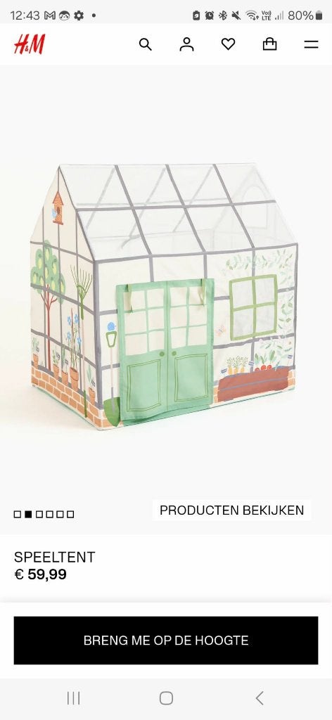 Speeltent, Ophalen of Verzenden, Zo goed als nieuw