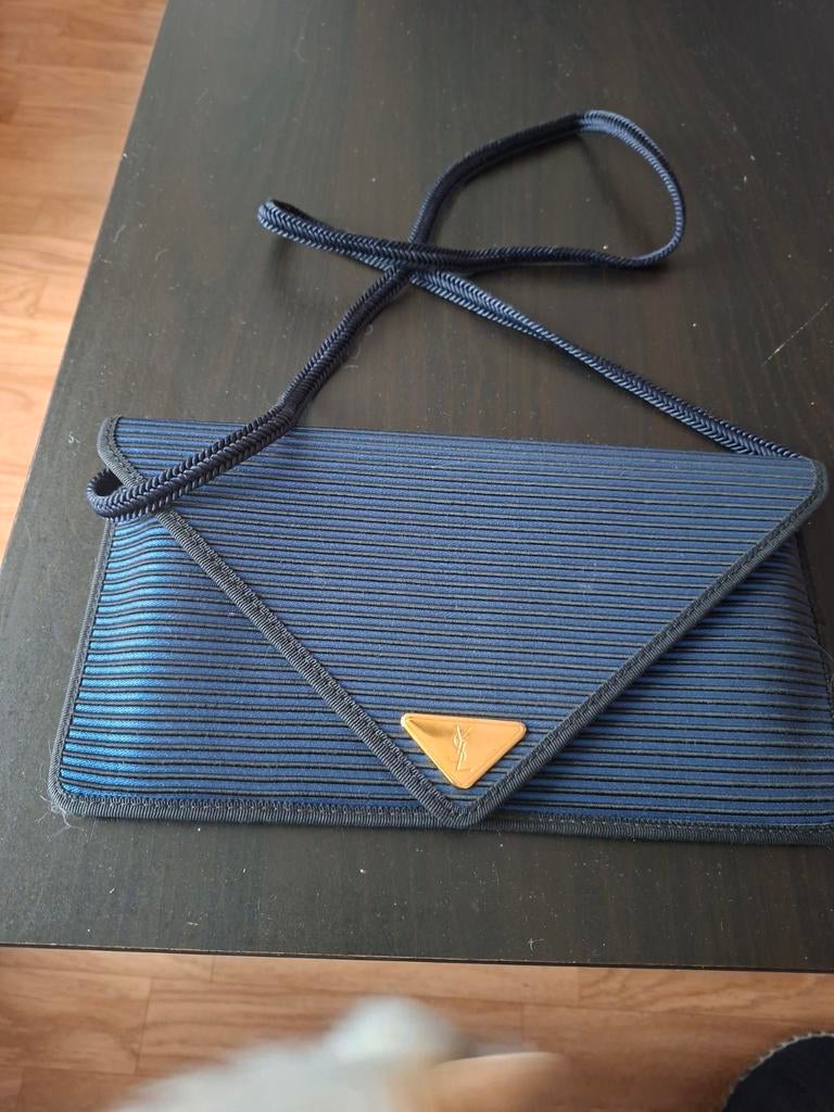 Pochette  Ysl  soirée  Vintage, Bleu