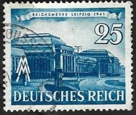 1 Postzegel Duitse Rijk 1941 Leipziger voorjaarsbeurs, Enlèvement ou Envoi, Autres périodes, Affranchi