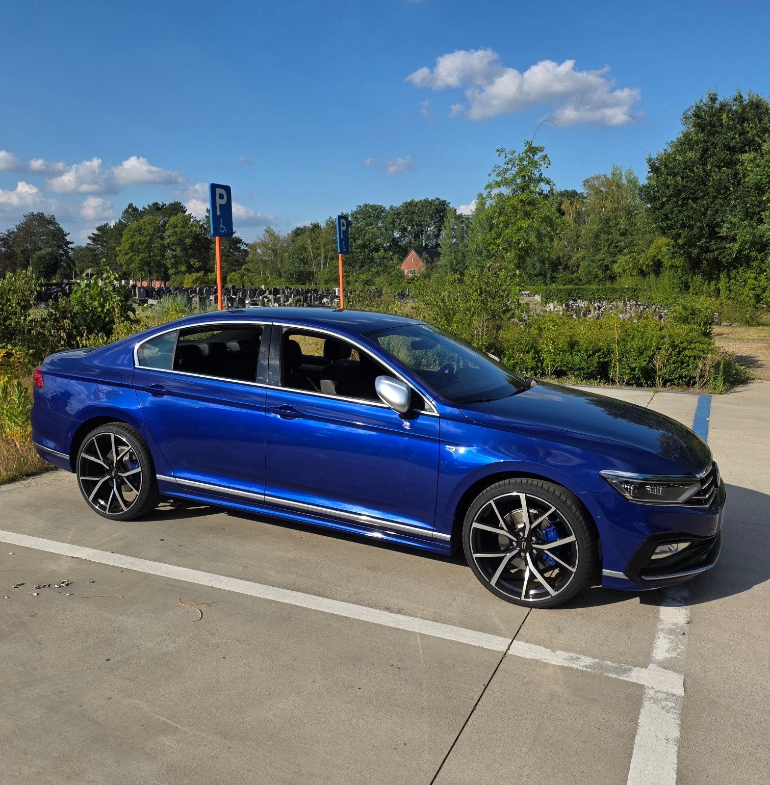 passat r line . speciale r kleur ( lapiz bleu ), Auto's, Automaat, Euro 6, Blauw, Leder