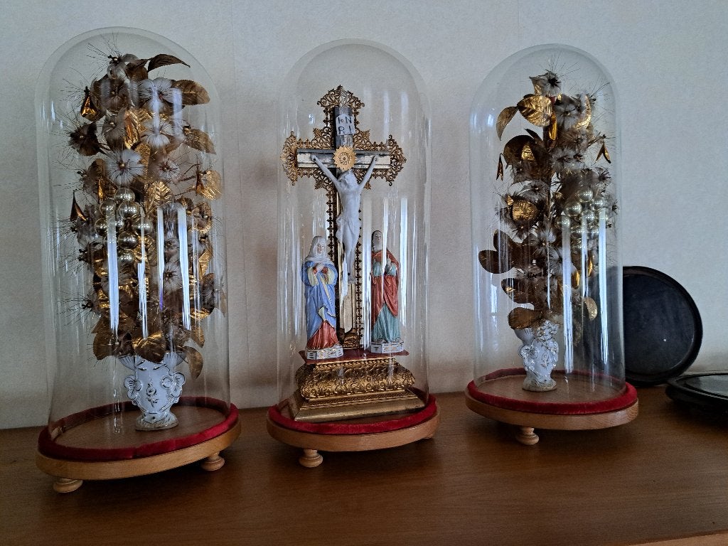 set van 3 antieke stolpen, Ophalen, Set, 20 cm