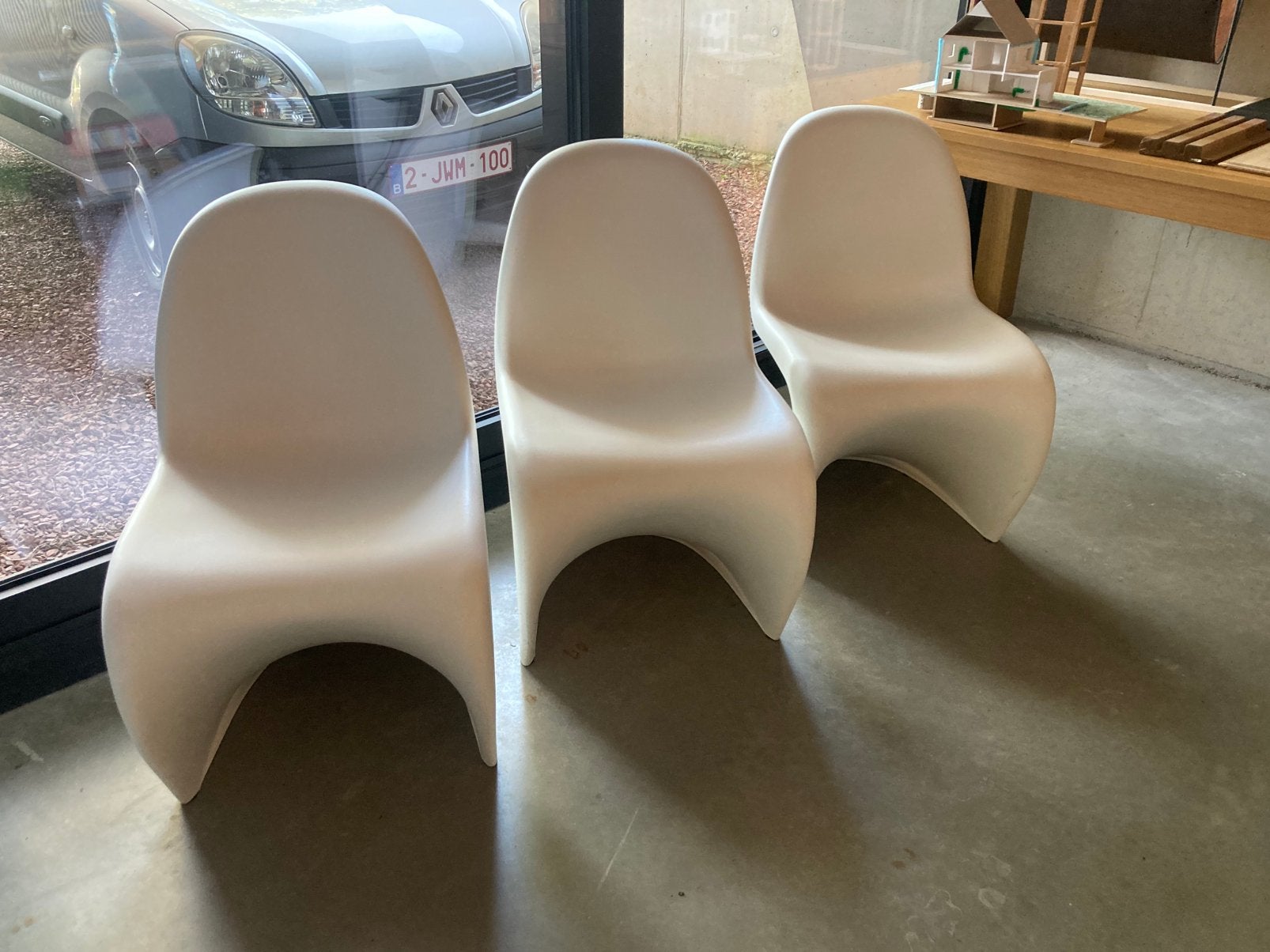 Verner Panton stoelen (WIT), Ophalen, Zo goed als nieuw, Wit, Kunststof