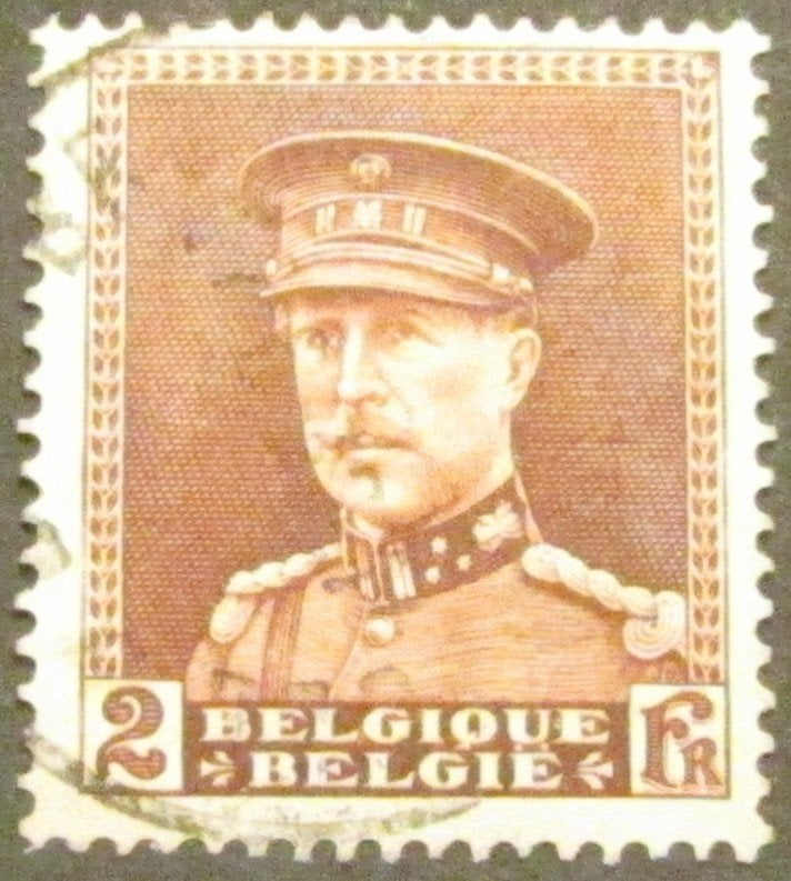 2 frank OBC 321 afgestempeld, Met stempel, Koninklijk huis, Frankeerzegel, Ophalen of Verzenden