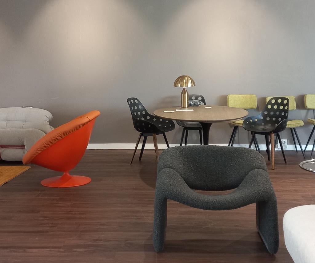 Mid-century modern fauteuils tulipe scarpa Bellini frattini, Ophalen of Verzenden